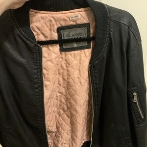 Black leather jacket